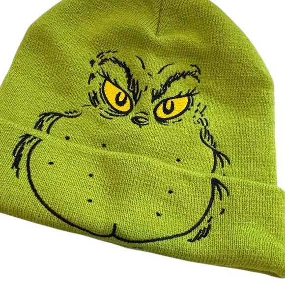 Green Grinch Dr. Seuss Beanie with Pom-Pom, Adult One Size - Picture 2 of 9